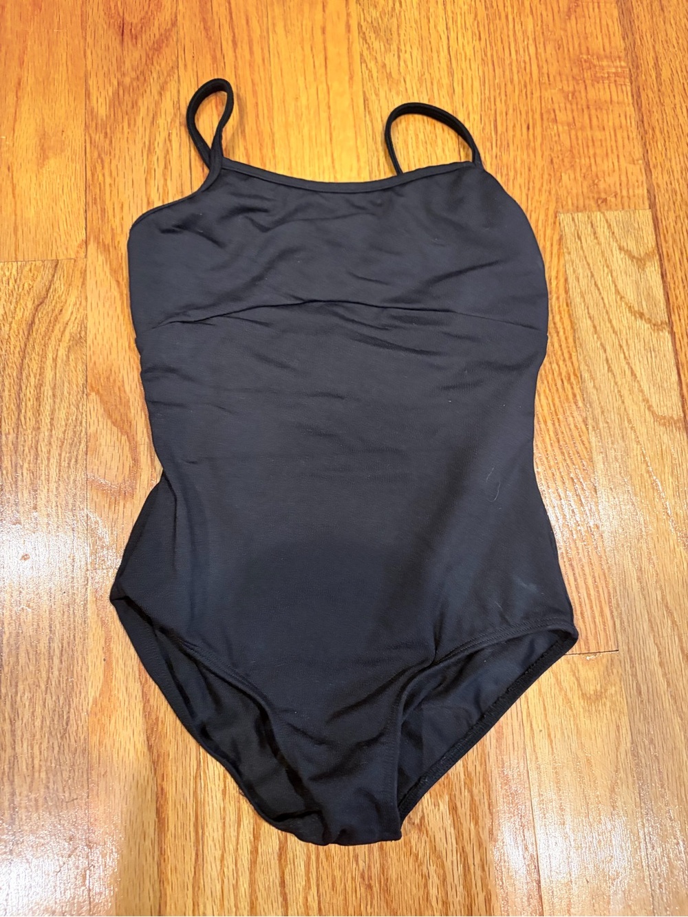 Bloch Black Spaghetti-Strap One-Piece Leotard
